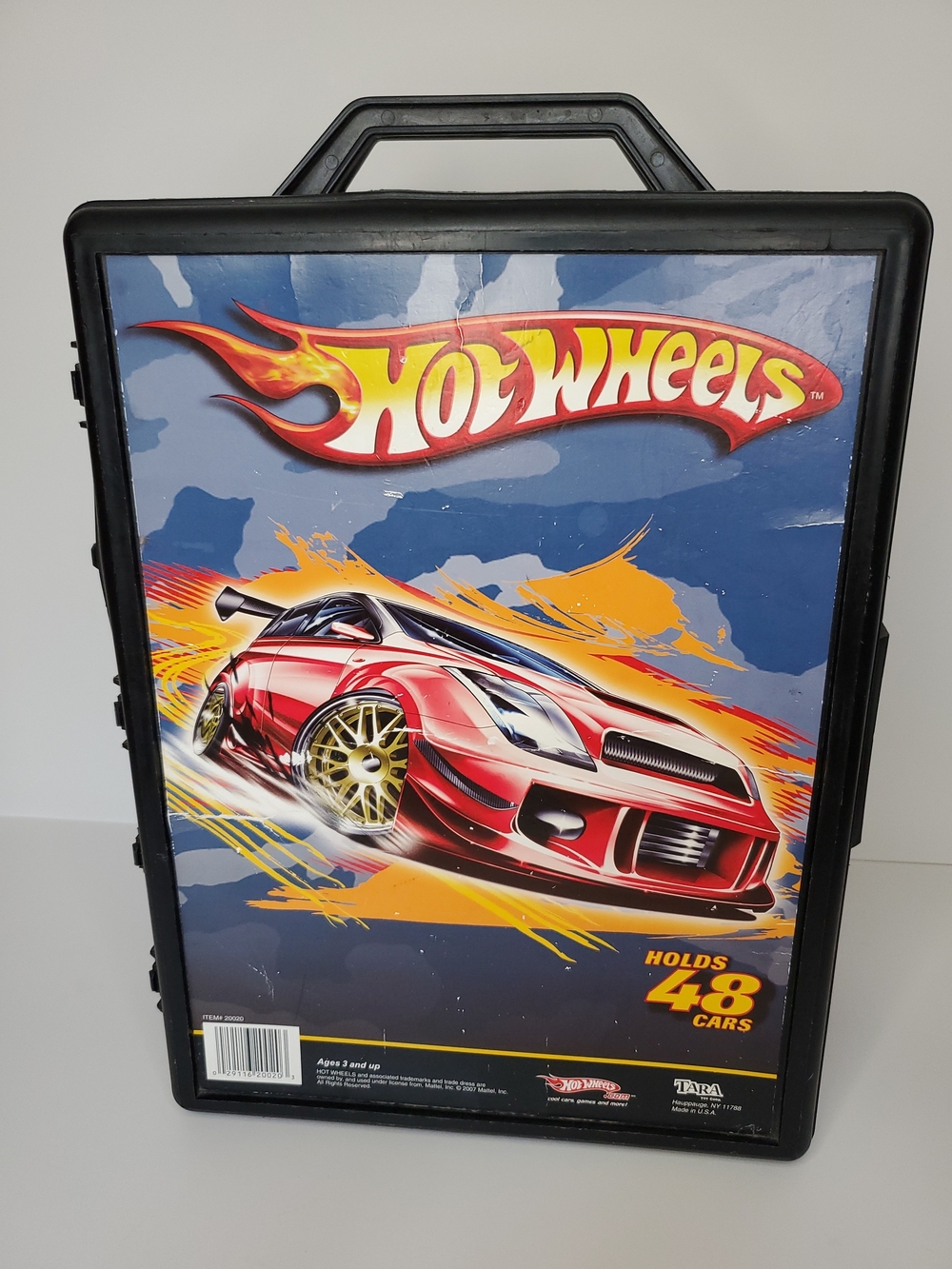 Hot Wheels Black 48 Car Carrying Case Toy Storage Organizer 2007 Tara Toy 20020